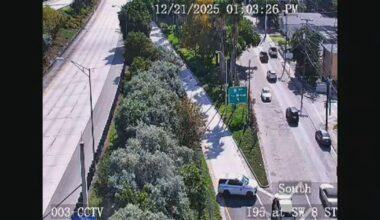 Downed power lines close off portion of I-95 near Downtown Miami, Florida Highway Patrol says