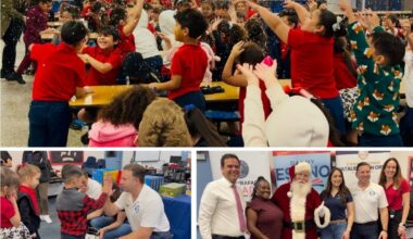 Local leaders in Miami bring holiday cheer to Kinloch Park Elementary with toy giveaway