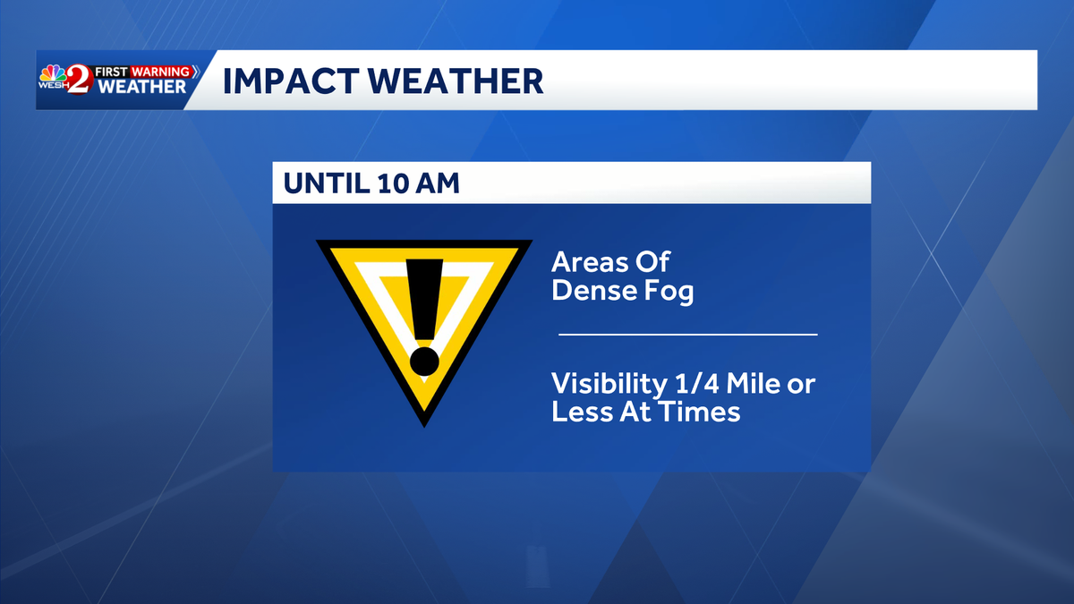 Dense Fog Advisory In Place Until 10 a.m.