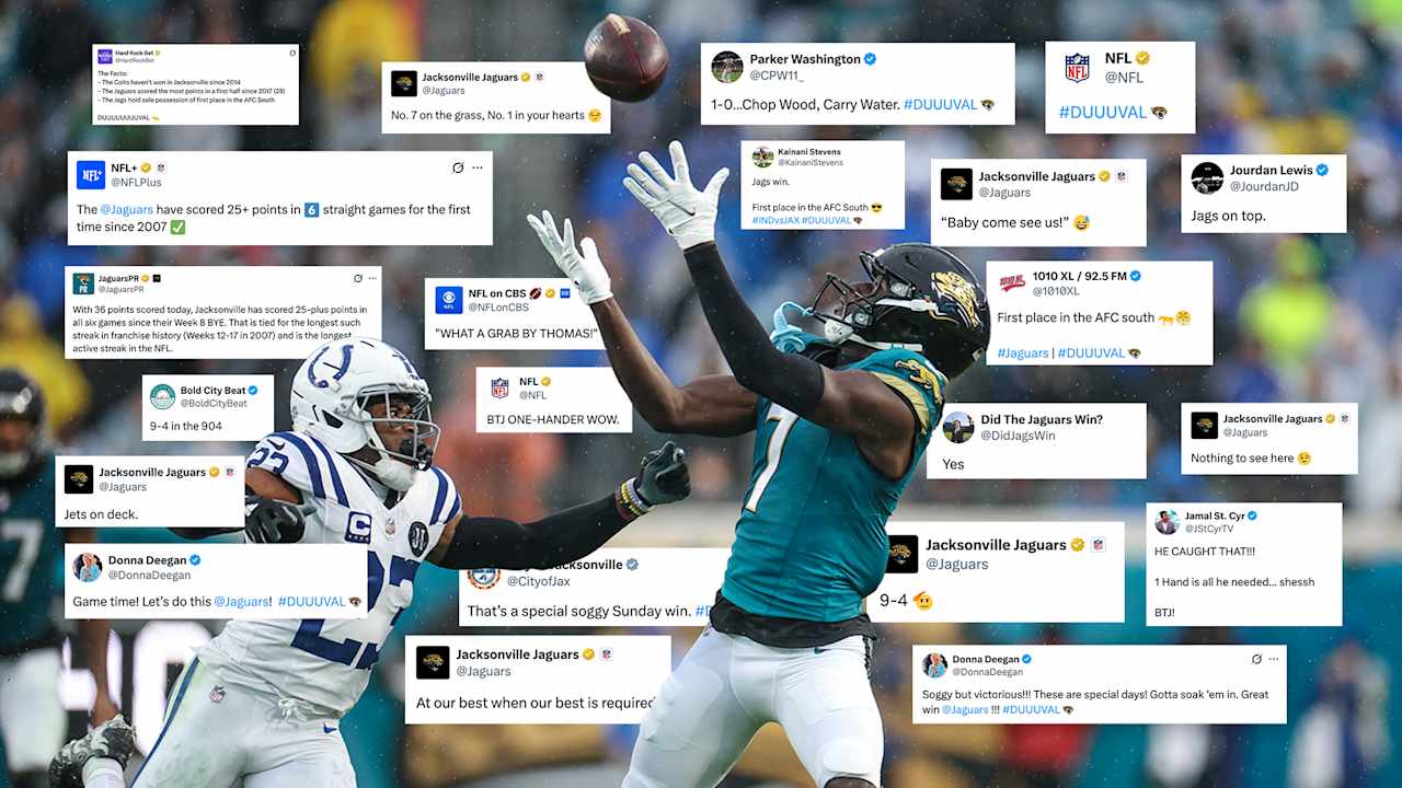 Social Reactions to the Jaguars' Win vs. Colts