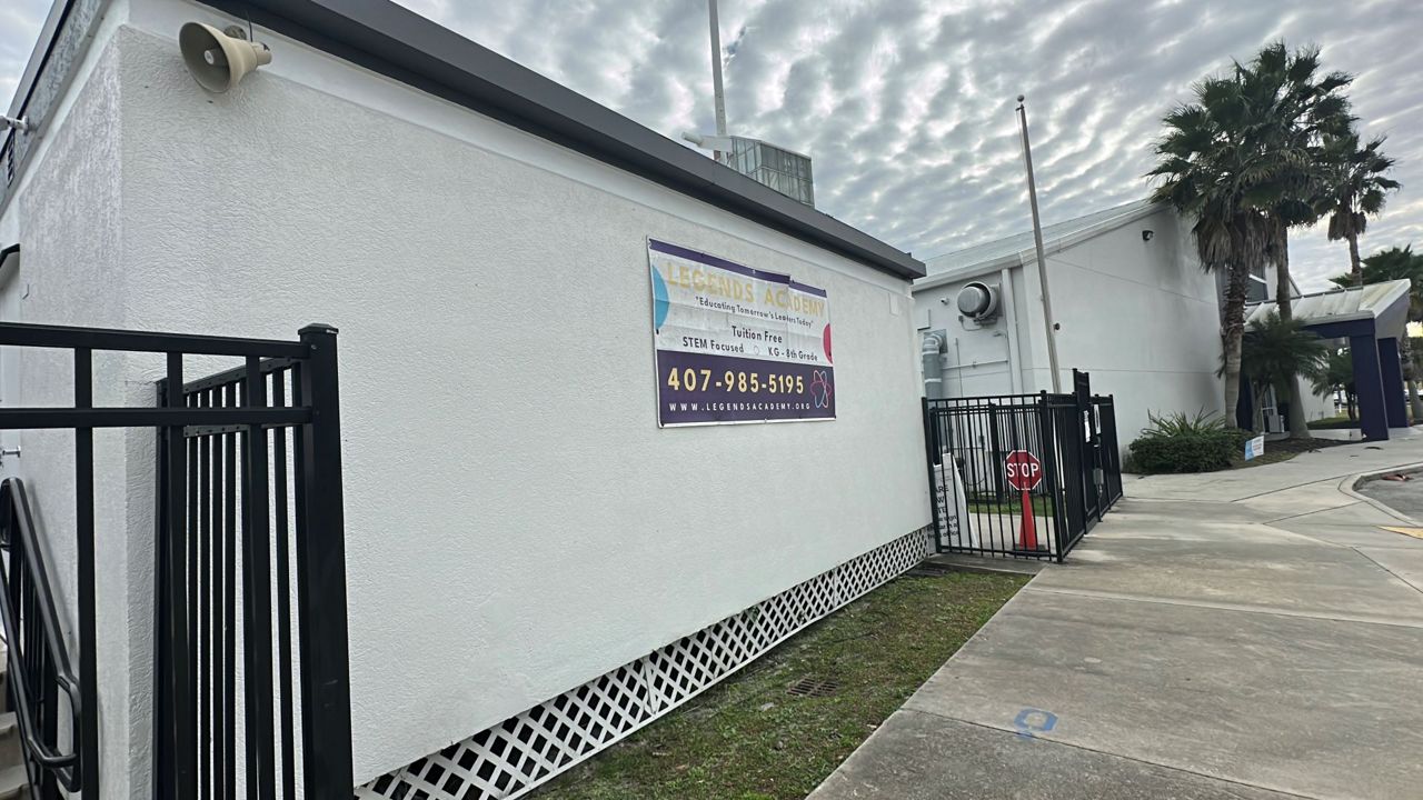 Legends Academy, a charter school that serves students in kindergarten through 8th grade in the Clear Lake/Washington Shores area of Orlando, is closing its doors after about 25 years. (Spectrum News/Nick Allen)