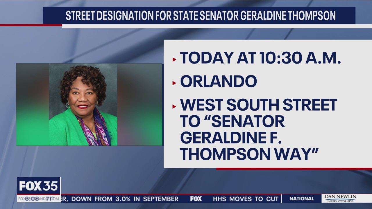 Street designation for State Senator Geraldine F. Thompson