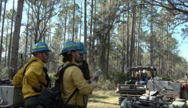 The St. Johns Water Management District manages prescribed fires to help prevent destructive wildfires and to protect natural habitats. (Courtesy of St. Johns Water Management District)