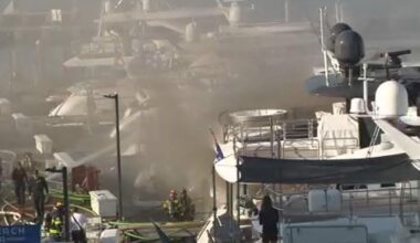 Video shows smoke billowing from yacht fire in Miami Beach, shocking many onlookers: "Pretty surprised to see it"