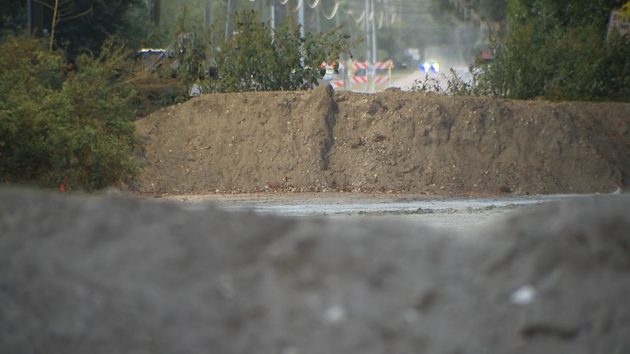 Morris Bridge Road at Chancey Road had been closed until over the weekend, when it reopened. (Spectrum News)