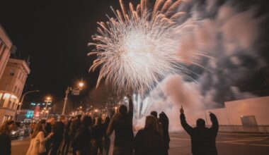 People celebrating new years eve