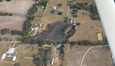 Withlacoochee Forestry Center and Pasco County Fire Rescue battled a 10-acre wildfire. (FFS Withlacoochee)