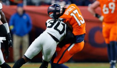 Broncos' Pat Bryant sent to hospital after being carted off field