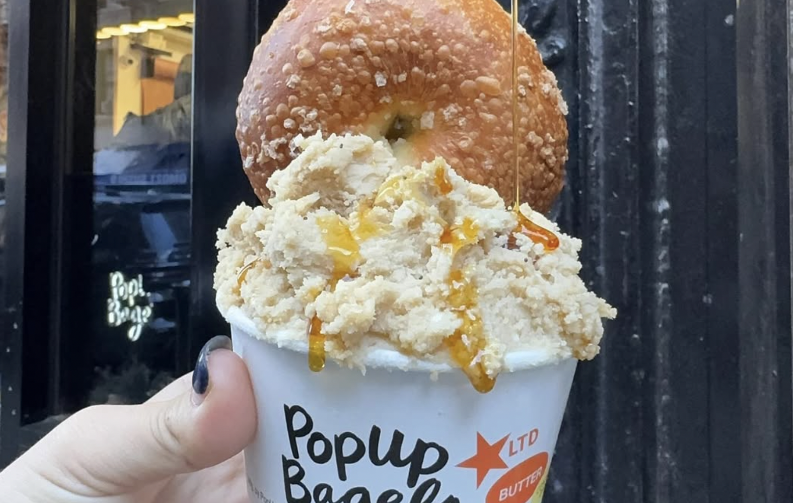 bagel in a cup