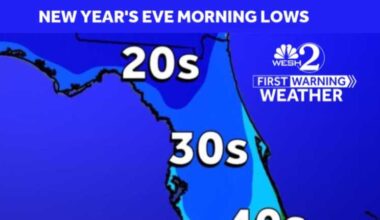 Central Florida to ring in 2026 with cold weather