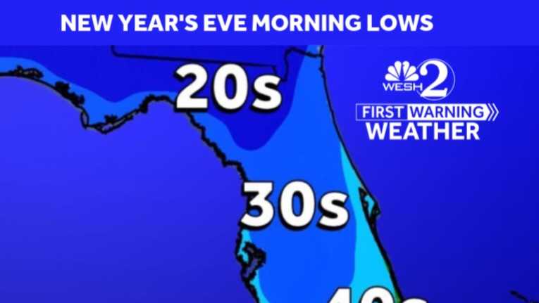 Central Florida to ring in 2026 with cold weather