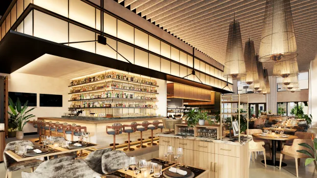 An updated rendering for Sweetwaters, a new riverfront restaurant that will serve as the centerpiece of Huizenga Park's makeover in downtown Fort Lauderdale. (ICRAVE / Courtesy)