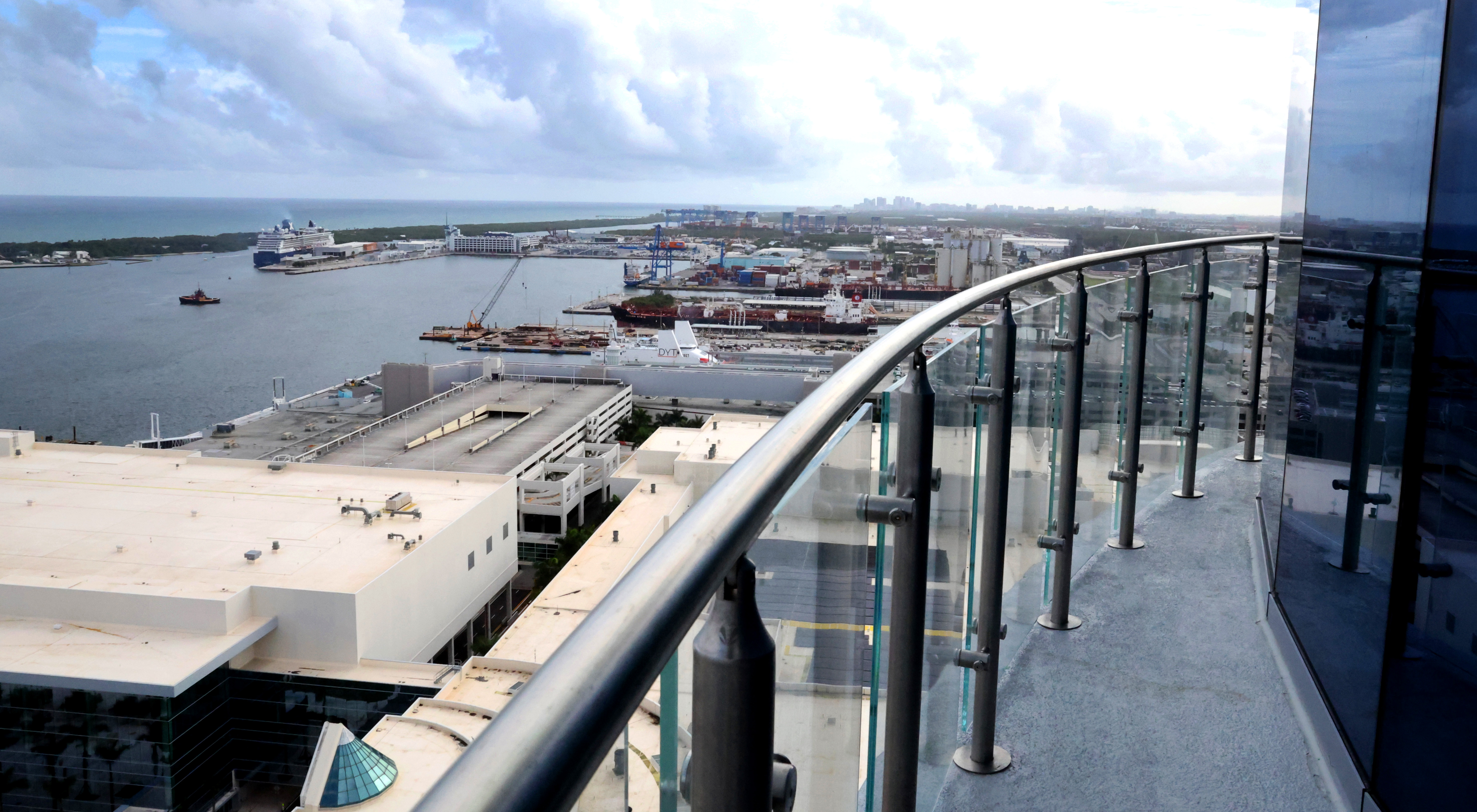 A view of Port Everglades from the Omni Fort Lauderdale...