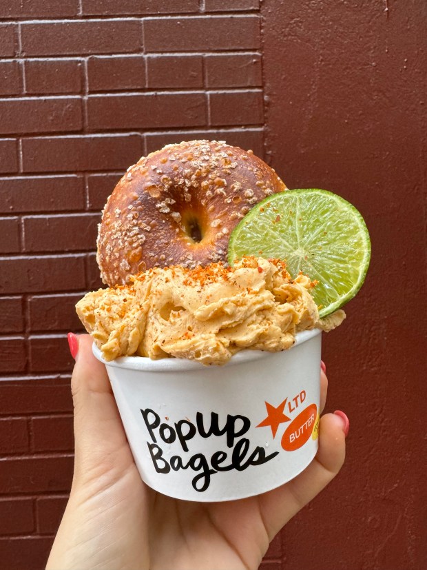 Viral Connecticut chain PopUp Bagels plans to bring its polarizing rip-and-dip concept to locations in Delray Beach and Aventura this summer. (PopUp Bagels/Courtesy)