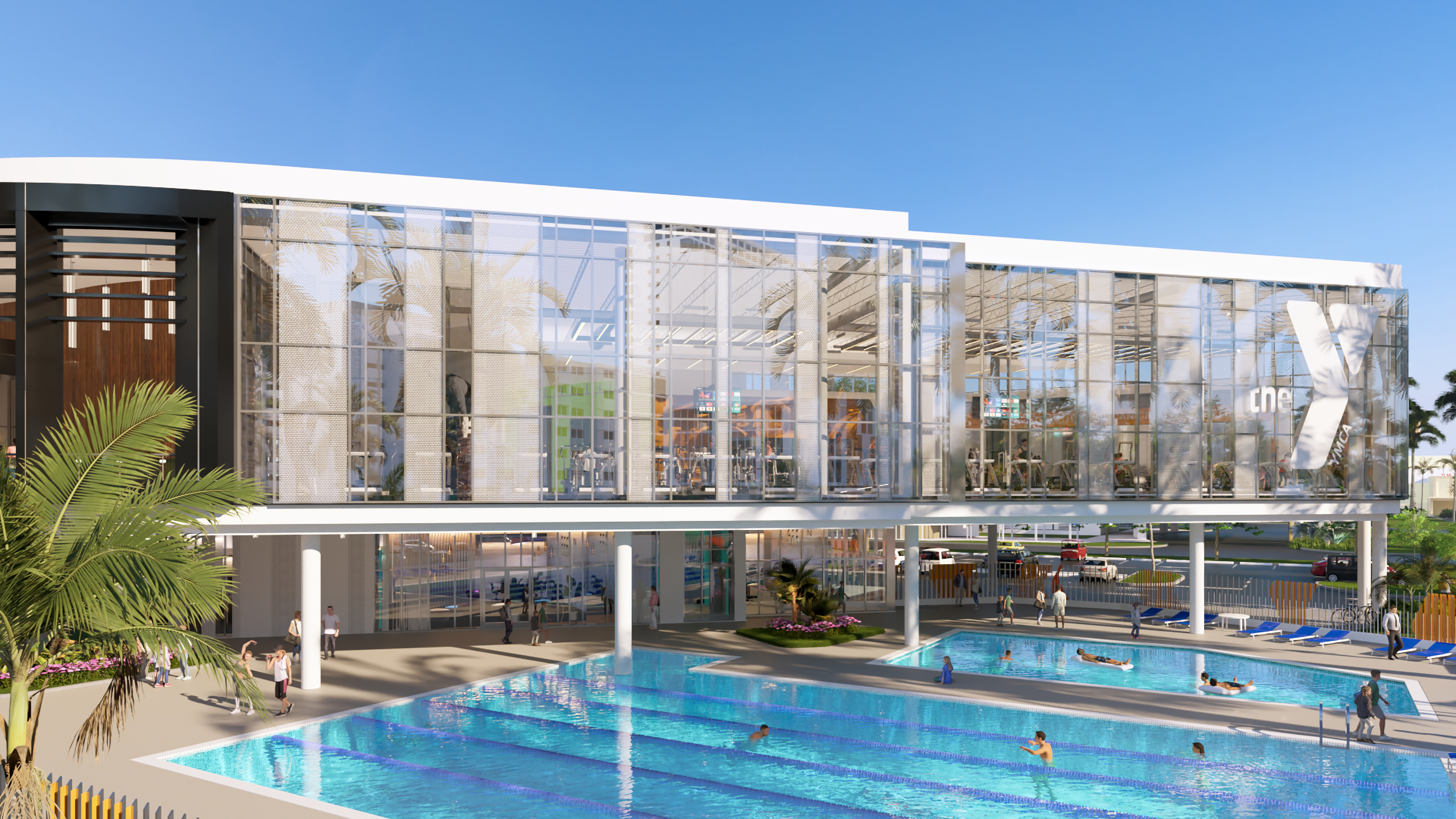An artist's rendering of the new YMCA Family Center and...