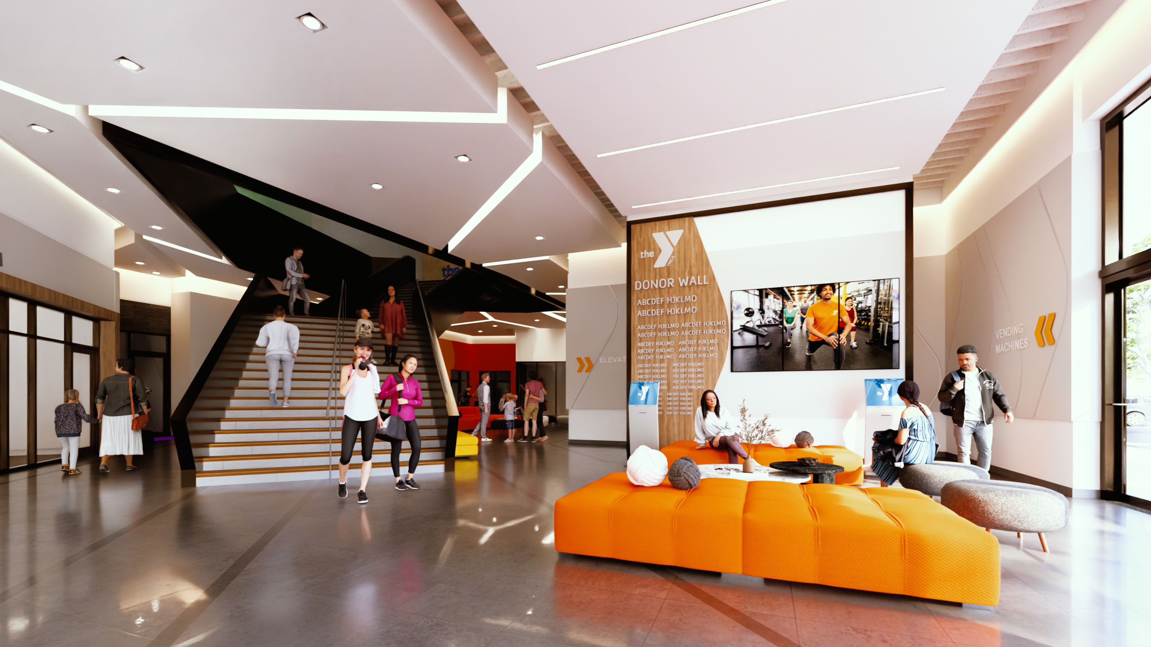 An artist's rendering of the new YMCA Family Center and...