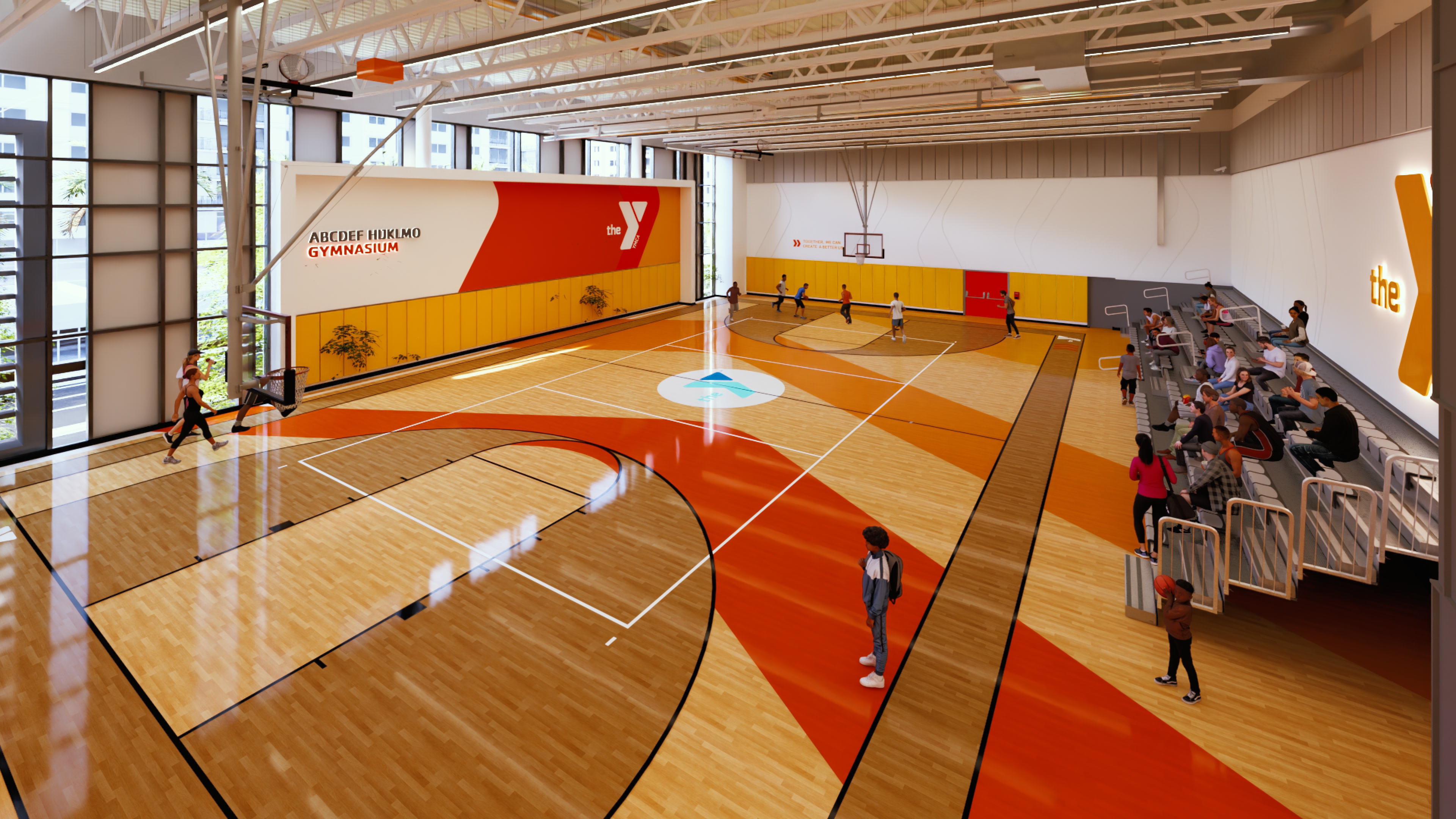 An artist's rendering of the new YMCA Family Center and...