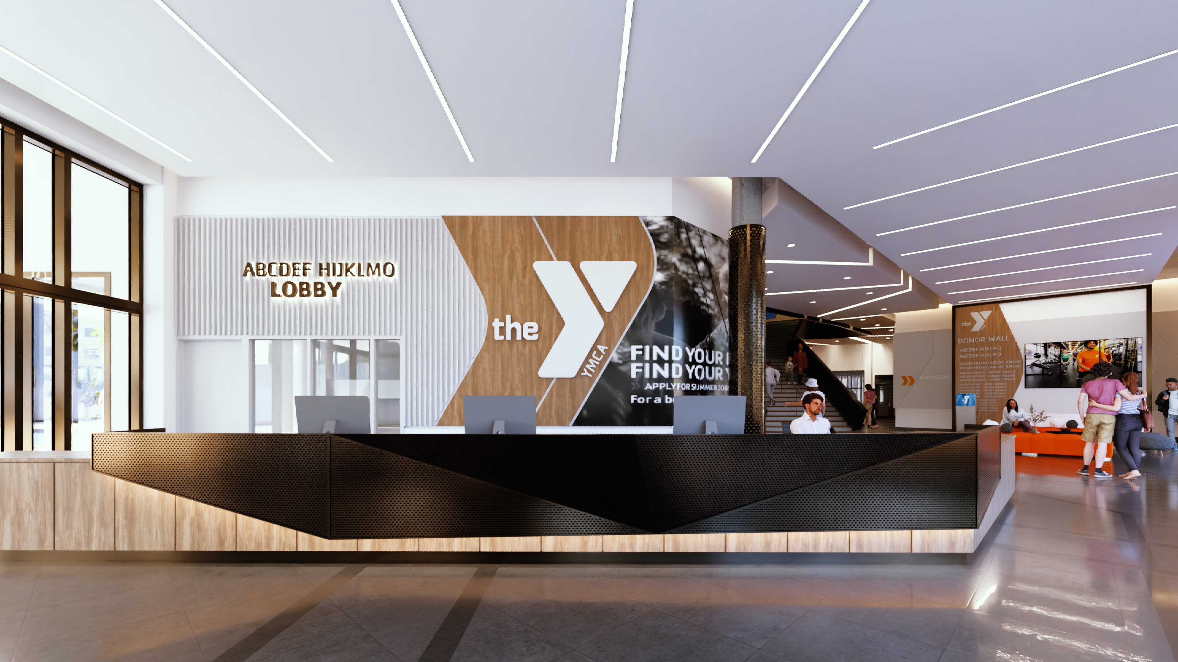 An artist's rendering of the new YMCA Family Center and...