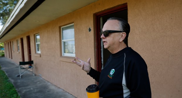 United Global Outreach CEO Tim McKinney, gives a tour of an old church and former motel that the non-profit will use as temporary shelter for the homeless due to the freezing weather forecast, on Tuesday, December 30, 2025. (Ricardo Ramirez Buxeda/Orlando Sentinel)