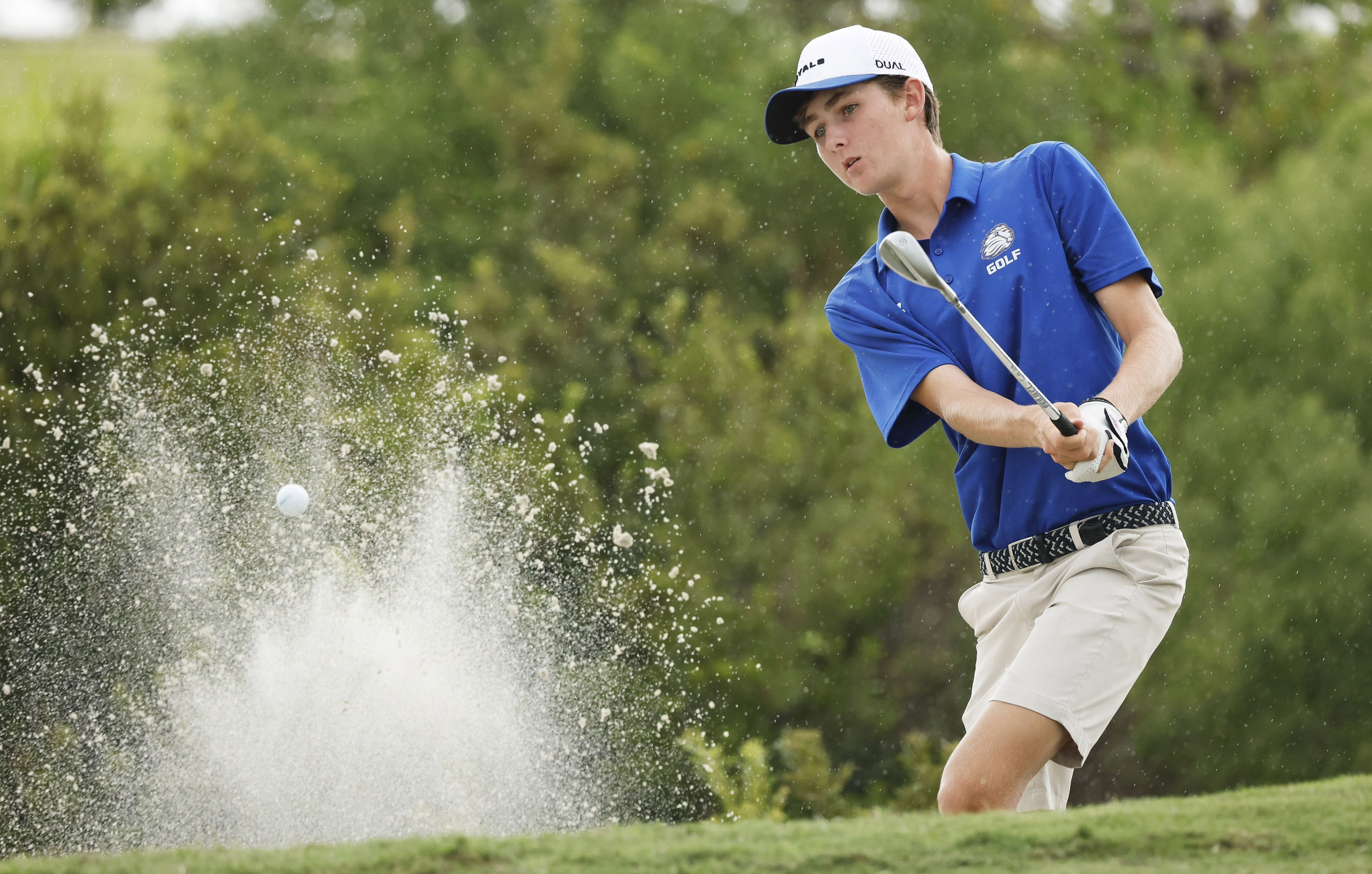 TFA junior Nathan Erickson at the 13th during the Bishop...