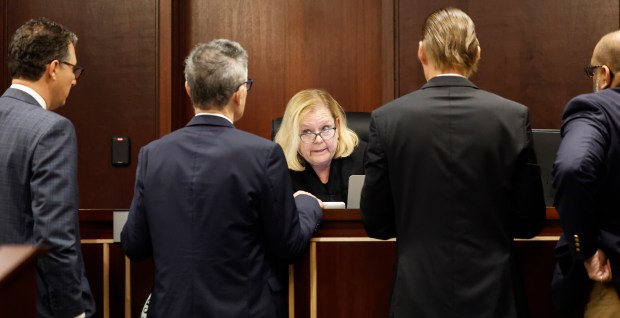 Circuit Court Judge Leticia Marques during an aside with defense...