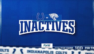 Colts announce 6 inactive players for Week 17 game vs. Jacksonville Jaguars