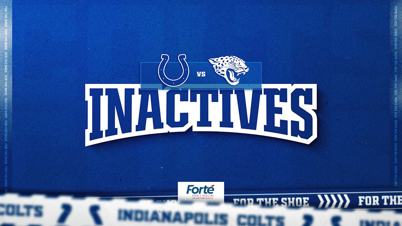 Colts announce 6 inactive players for Week 17 game vs. Jacksonville Jaguars