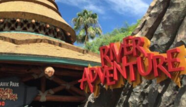Universal's Jurassic Park River Adventure sign at Universal Studios