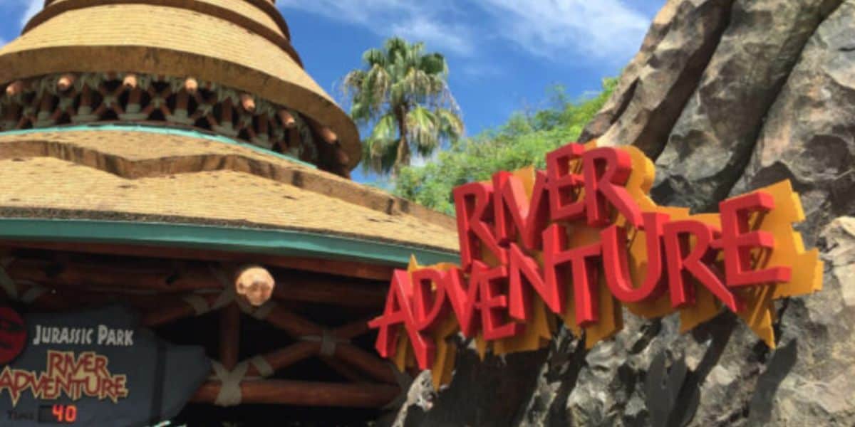 Universal's Jurassic Park River Adventure sign at Universal Studios