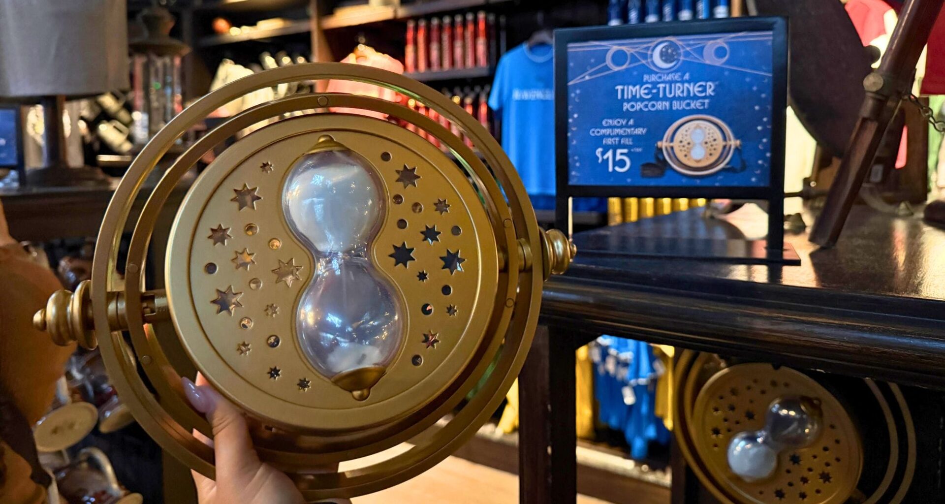 Time Turner popcorn bucket in Wizarding World of Harry Potter