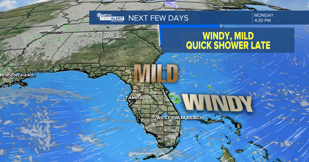 Classic Florida winter weather to start the week, gusty winds expected