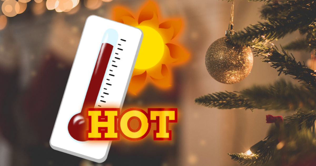 A near record warm Christmas