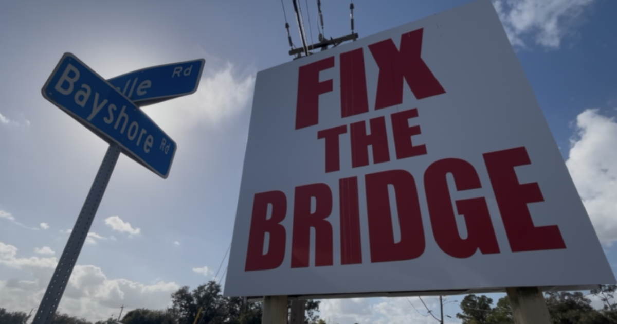 'Fix the Bridge' sign sparks questions for those driving past it in Fort Myers