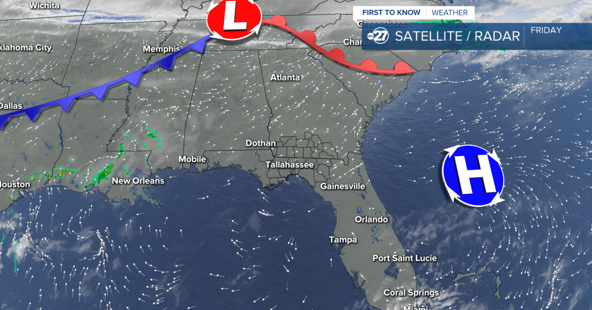 High pressure keeping skies clear ahead of cold front