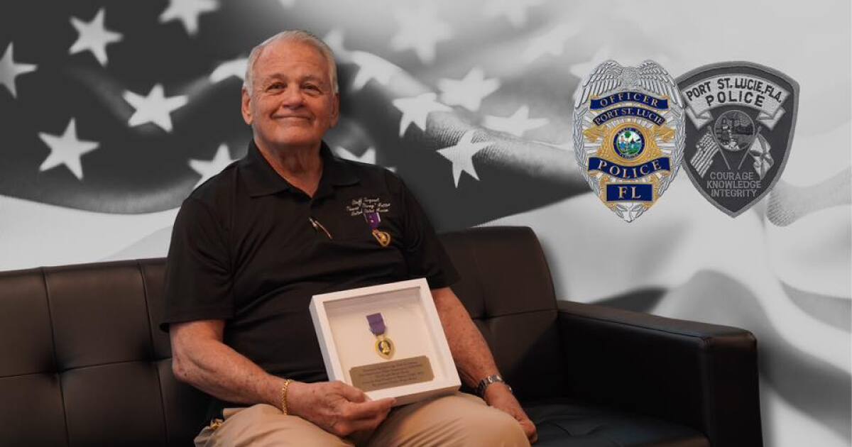 Six-time Purple Heart recipient passes final medal to wounded Port St. Lucie sergeant
