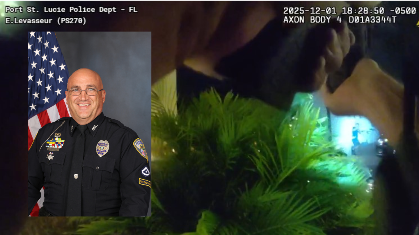 Port St. Lucie police officer shot in the face twice during shootout with suspect
