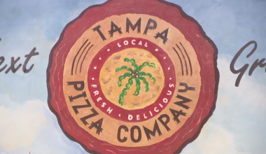 Deep dish Chicago style pizza in downtown Tampa