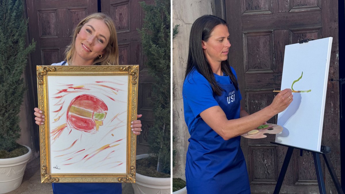Olympians’ paintings made with pasta sauce going on display in Miami – NBC 6 South Florida