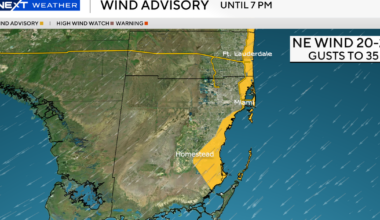 South Florida beach, boating conditions to be dangerous Monday due to high winds