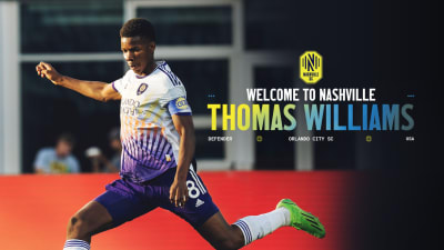 Nashville Soccer Club Acquires Defender Thomas Williams from Orlando City SC in Exchange for First Round Pick in 2026 MLS Superdraft