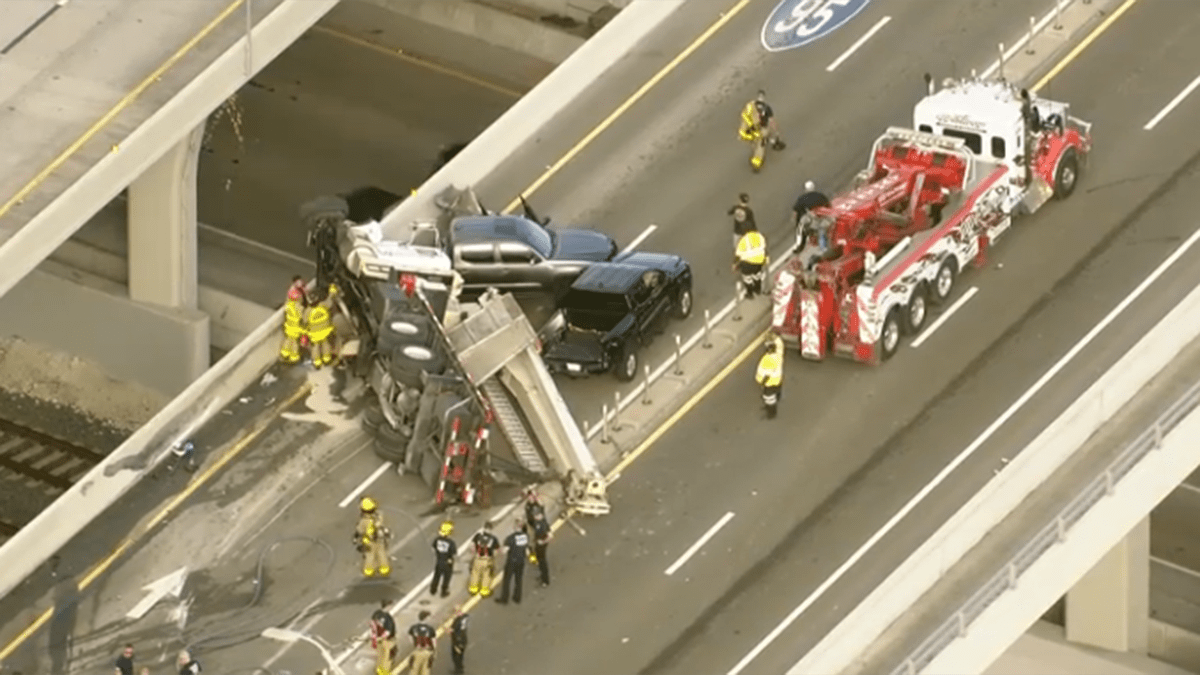 Tractor-trailer rollover crash in Fort Lauderdale causes fuel spill, delays – NBC 6 South Florida