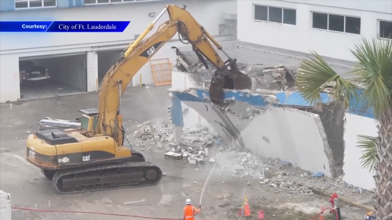 Demolition of former Fort Lauderdale Police headquarters underway; officers to move to new location - WSVN 7News | Miami News, Weather, Sports