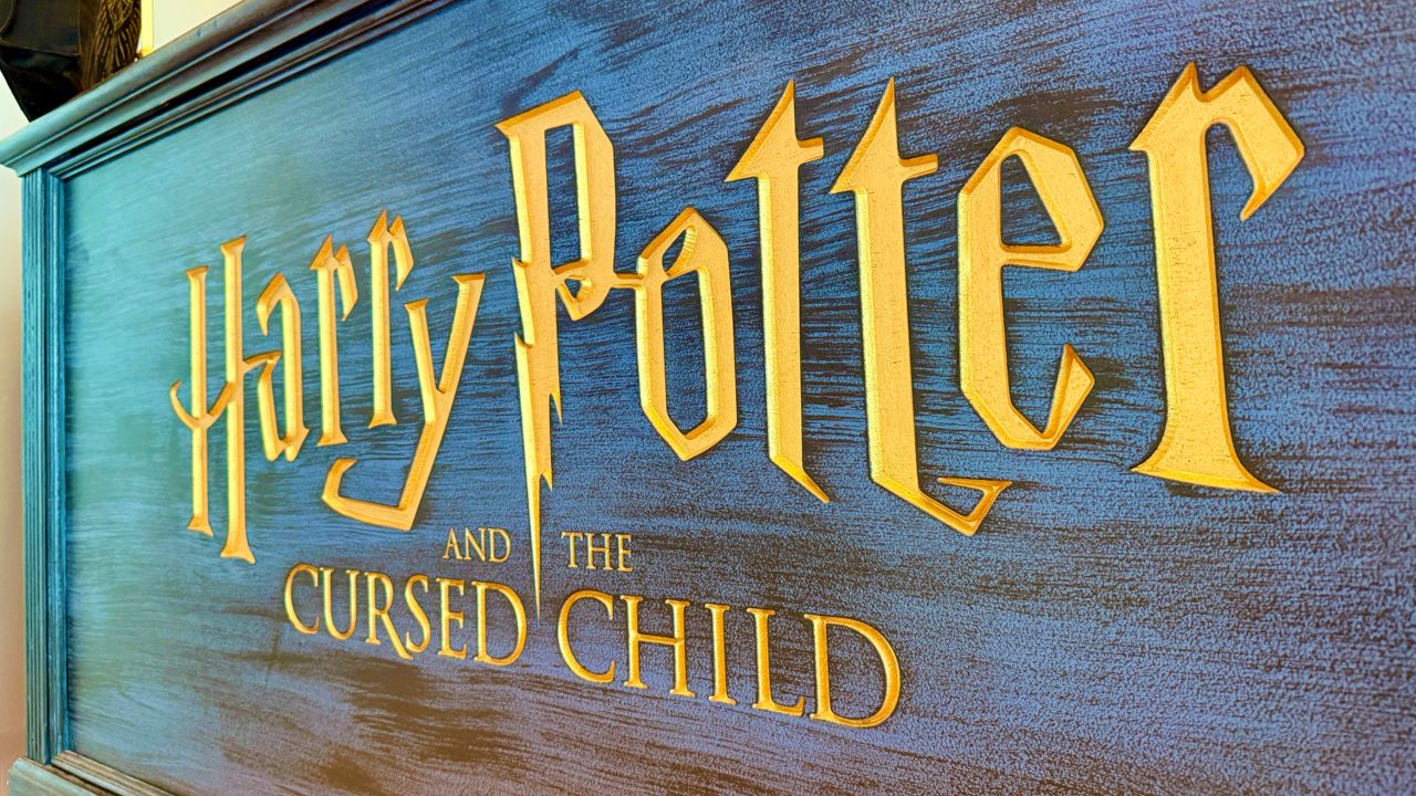 Harry Potter and the Cursed Child sign in Orlando. (Spectrum News)