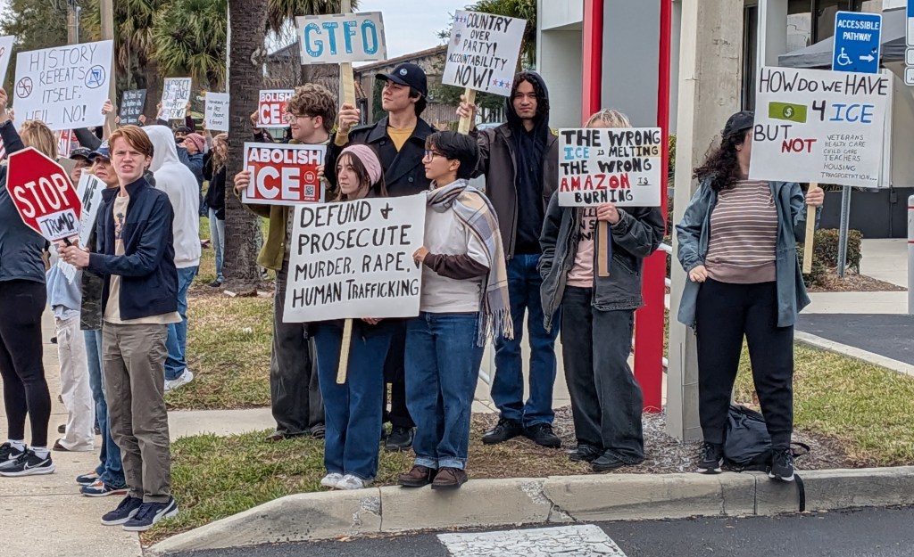 Huge anti-ICE protest in Central Orlando