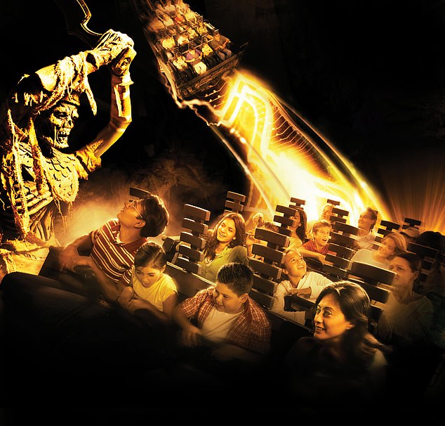 Revenge of the Mummy features animatronic characters, flame bursts and surprise stops designed to disorient riders