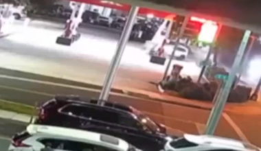 Fiery rollover crash at Hialeah gas station, driver in stable condition - WSVN 7News | Miami News, Weather, Sports