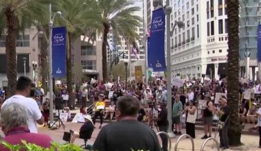 Hundreds rally outside Orlando City Hall in protest of ICE