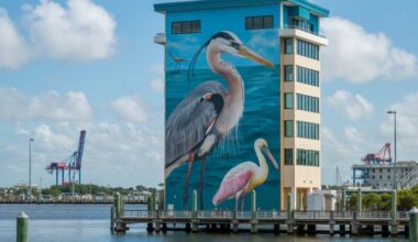 Ernesto maranje’s plumage passage mural brings a splash of colour to port everglades, welcoming cruise passengers to fort lauderdale.