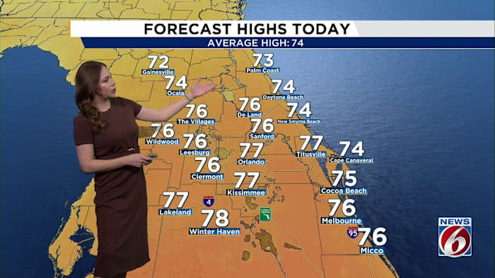 Warm week on tap in Central Florida. Any changes in sight?