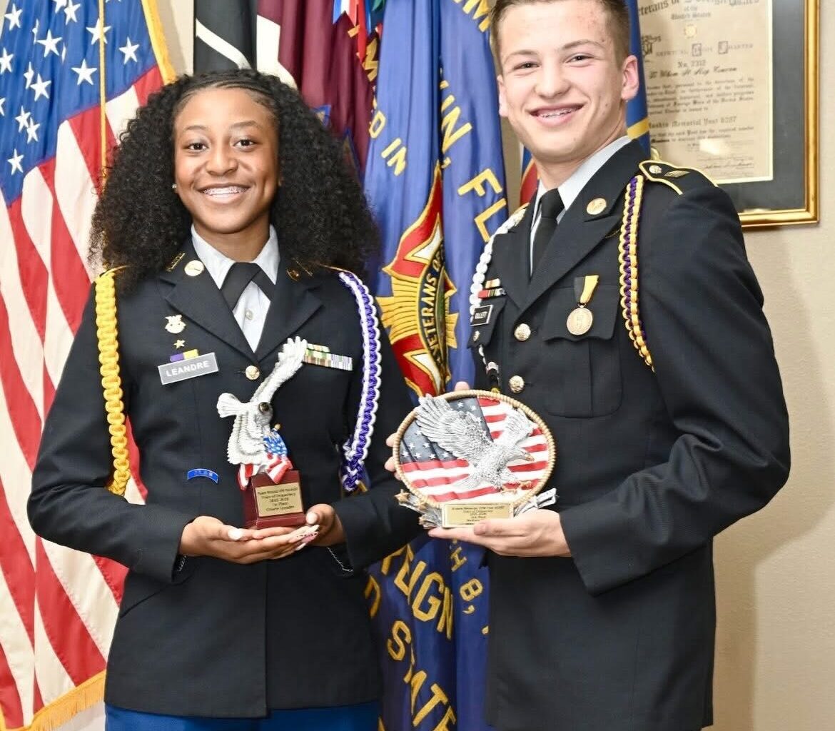 Two Lennard High School JROTC Cadets Recognized In VFW’s Annual Essay Contest